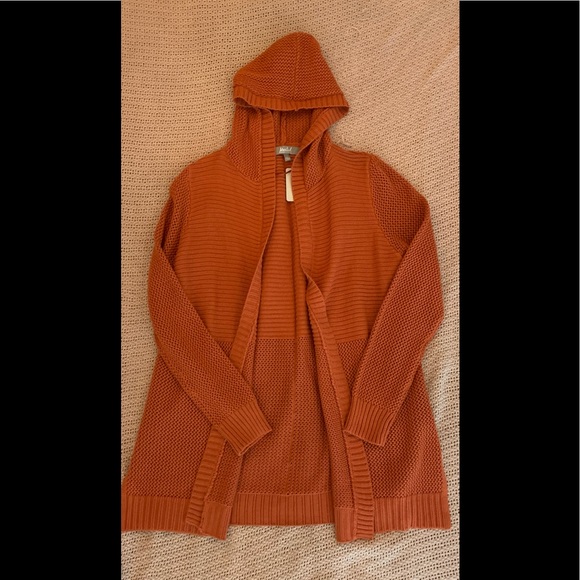Sweaters | Marled Reunited Clothing Hooded Sweater Large Burnt Orange |  Poshmark